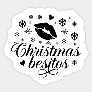 Christmas besitos black Sticker